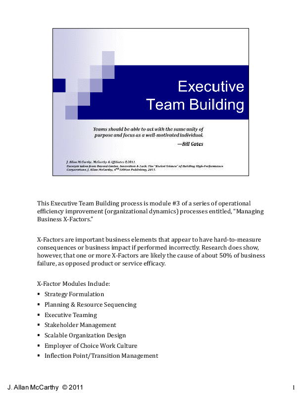 Executive Team Building