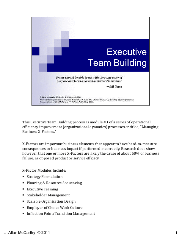 Executive Team Building () Preview Image