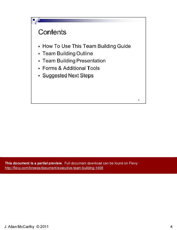 This is a partial preview of Executive Team Building (38-slide PowerPoint presentation (PPTX)). Full document is 38 slides. 