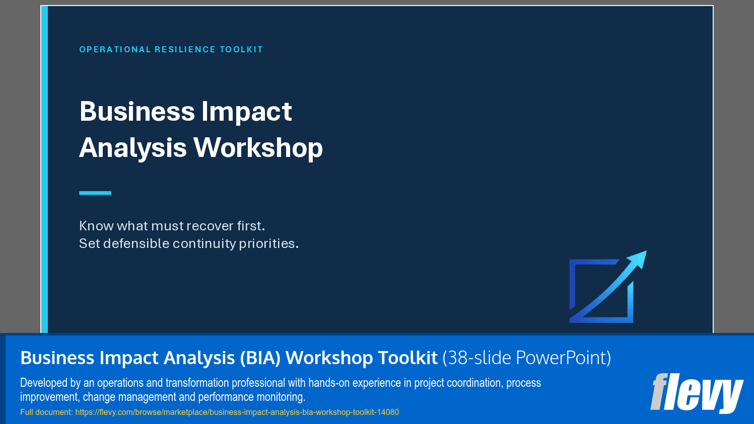 Business Impact Analysis (BIA) Workshop Toolkit (38-slide PPT PowerPoint presentation template (PPTX)) Preview Image