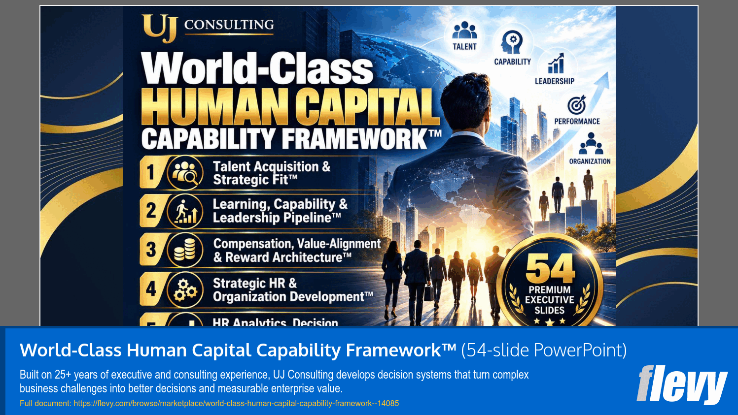 World-Class Human Capital Capability Framework™ (54-slide PPT PowerPoint presentation template (PPTX)) Preview Image
