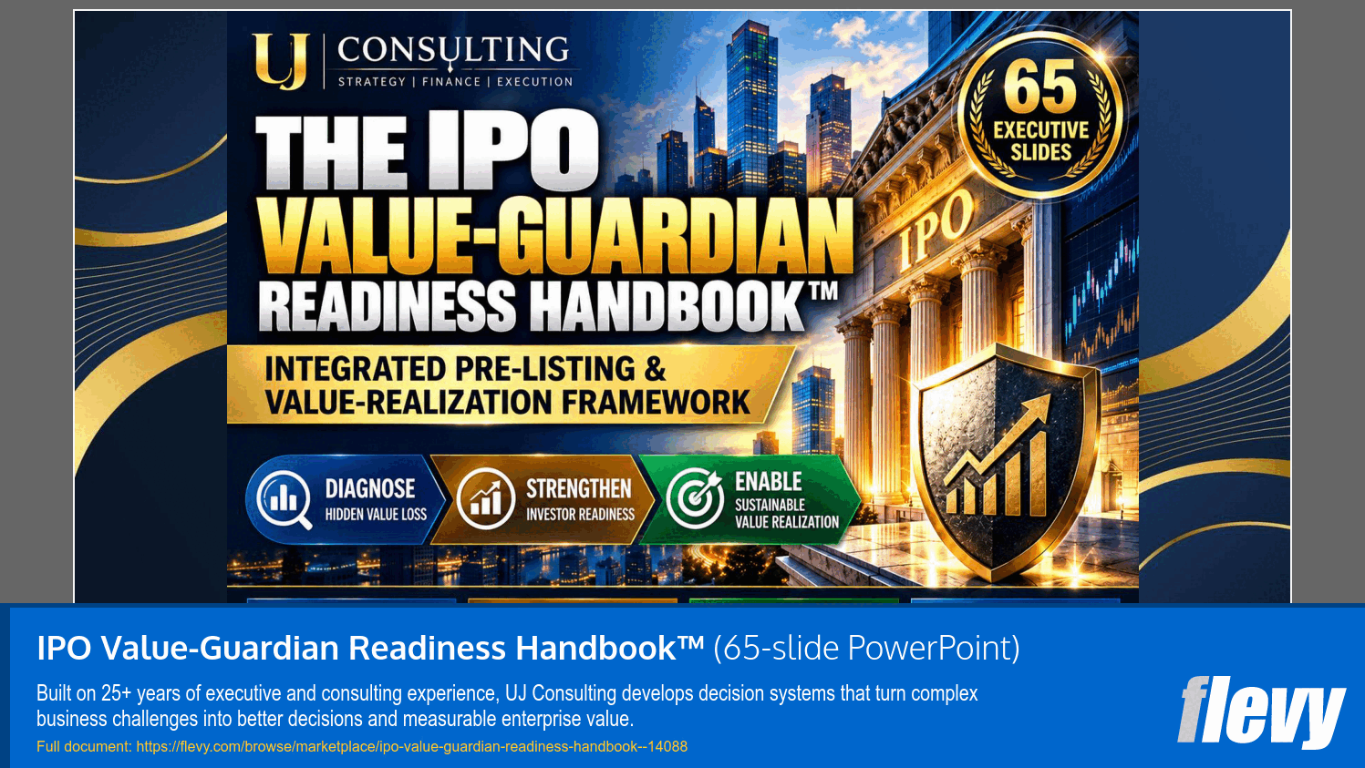 IPO Value-Guardian Readiness Handbook™ (65-slide PPT PowerPoint presentation template (PPTX)) Preview Image