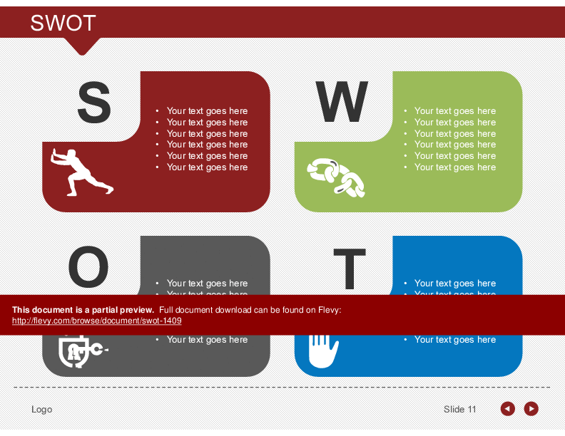 SWOT Diagrams & Slides 6 (89-slide PPT PowerPoint presentation (PPTX)) Preview Image