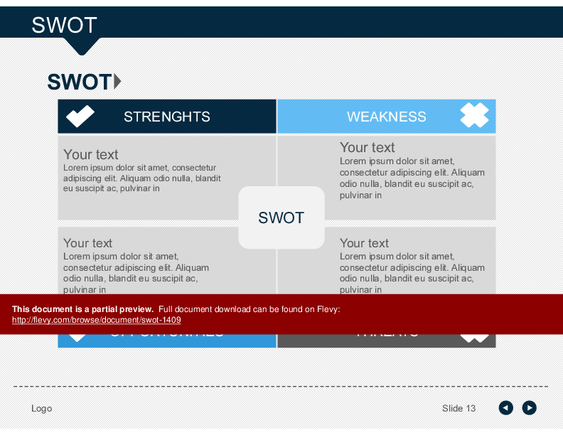 SWOT Diagrams & Slides 6 (89-slide PowerPoint presentation (PPTX)) Preview Image