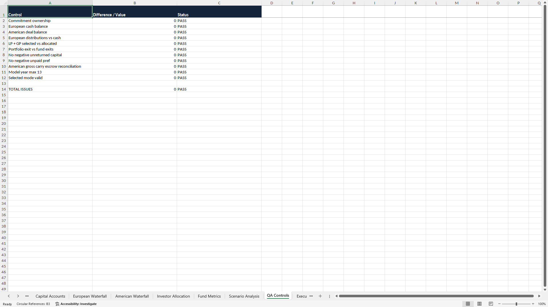 Private Equity Waterfall & Carried Interest Decision Engine™ (Excel template (XLSX)) Preview Image