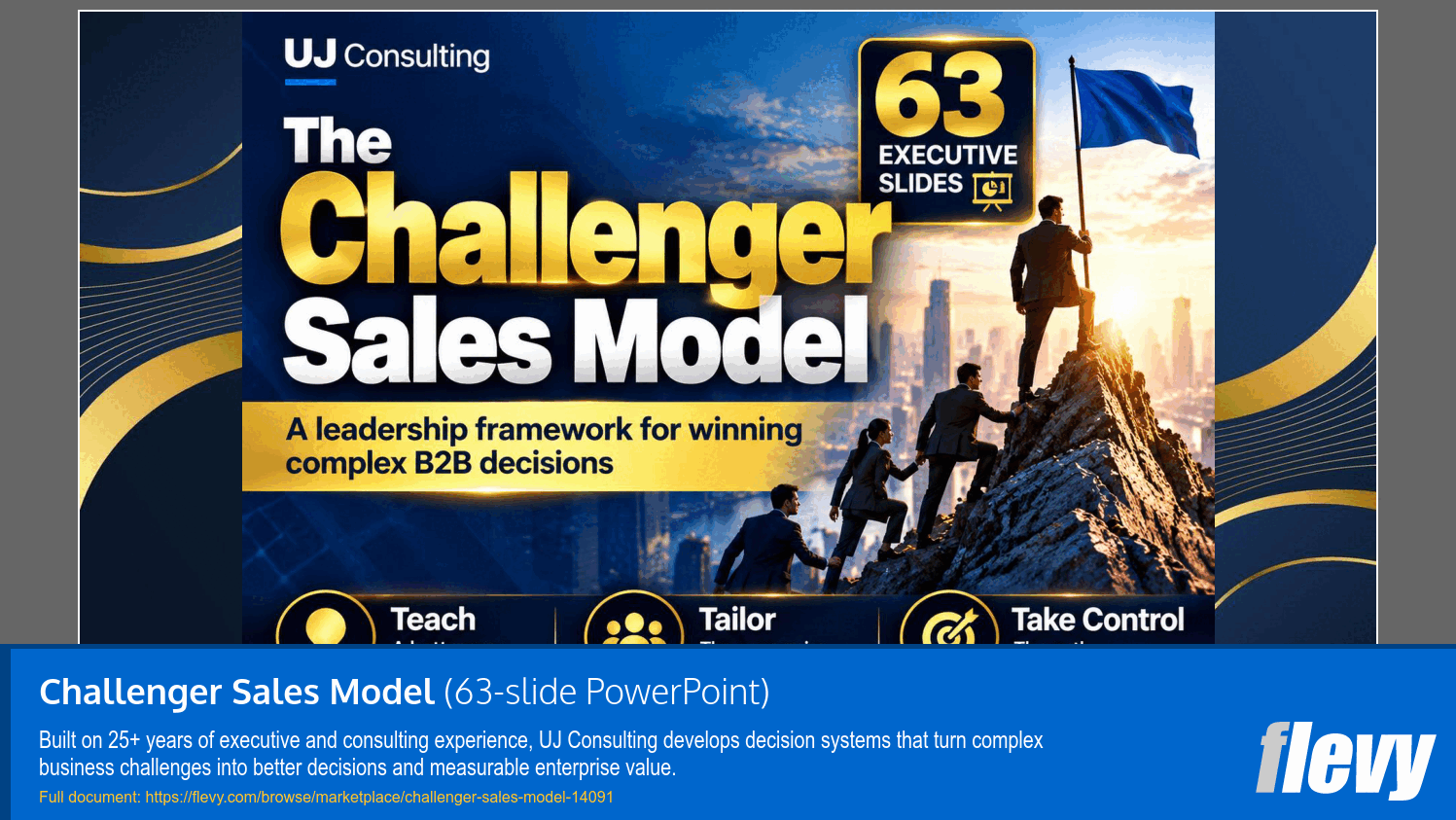 Challenger Sales Model (63-slide PPT PowerPoint presentation template (PPTX)) Preview Image