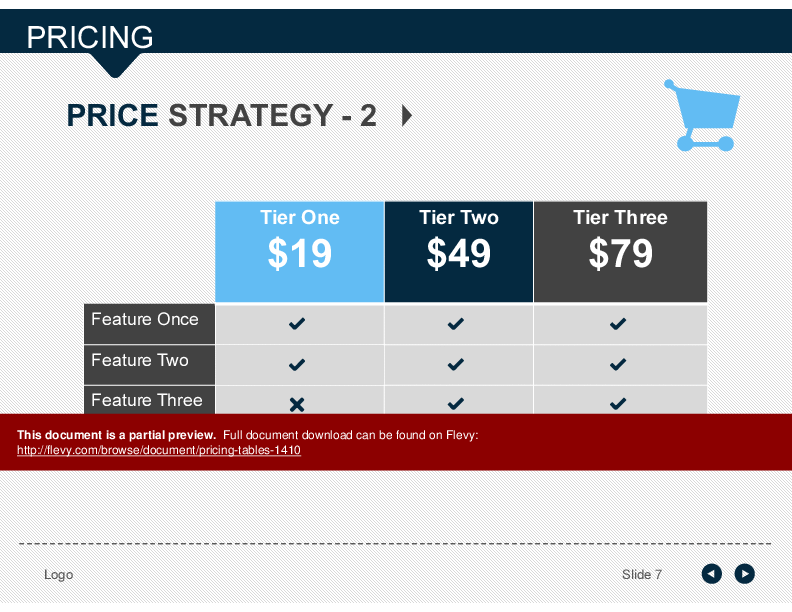 This is a partial preview of Pricing Tables, Diagrams, & Slides (41-slide PowerPoint presentation (PPTX)). Full document is 41 slides. 