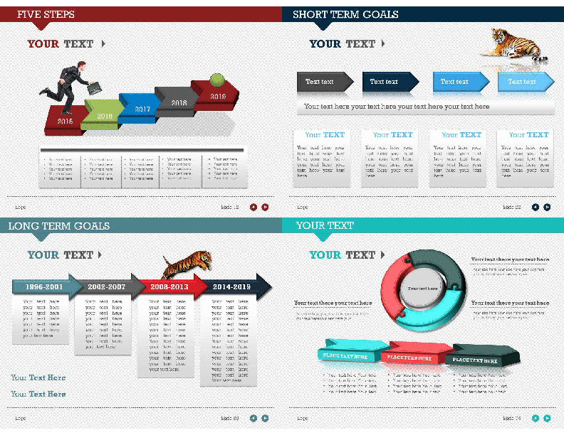 Timelines and Steps - 3D (122-slide PPT PowerPoint presentation (PPTX)) Preview Image