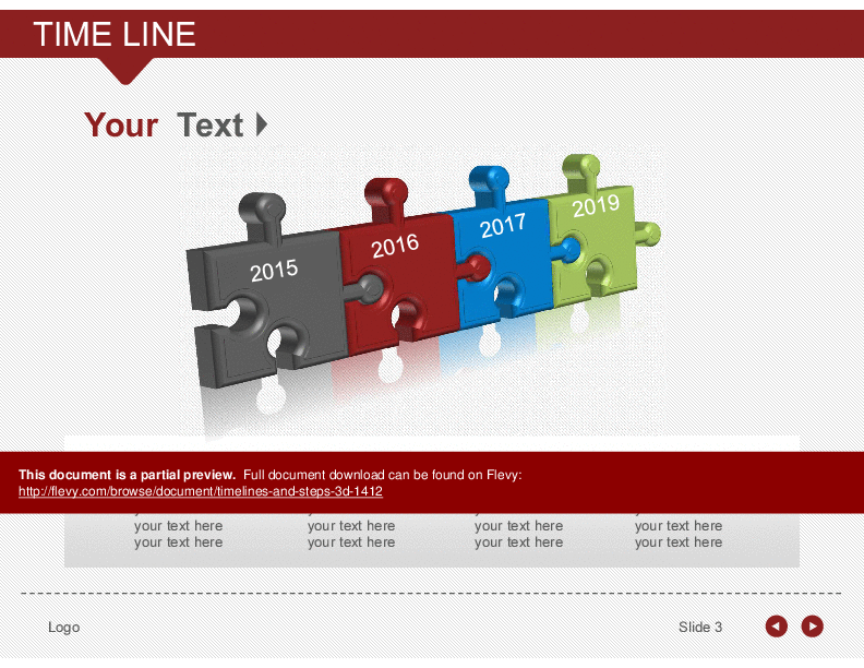 This is a partial preview of Timelines and Steps - 3D (122-slide PowerPoint presentation (PPTX)). Full document is 122 slides. 