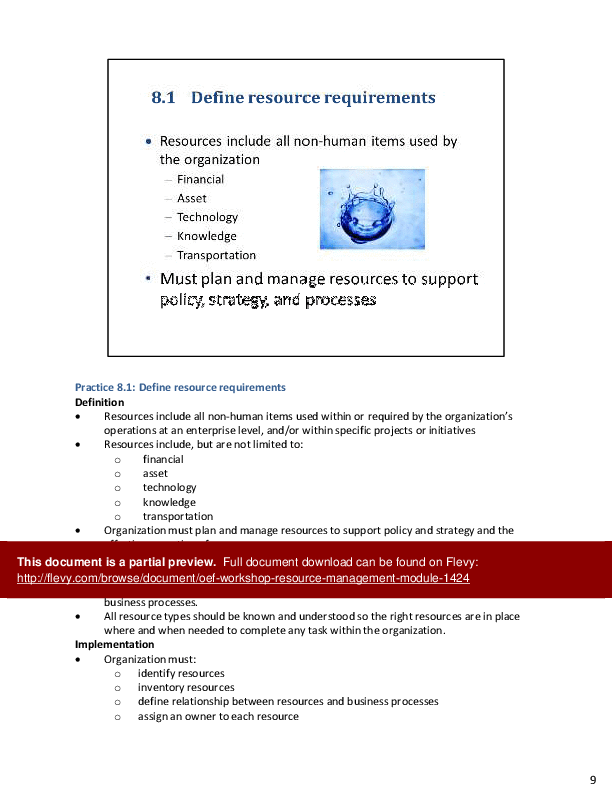 Organizational Excellence Framework - Resource Management (53-slide PPT PowerPoint presentation (PPTX)) Preview Image