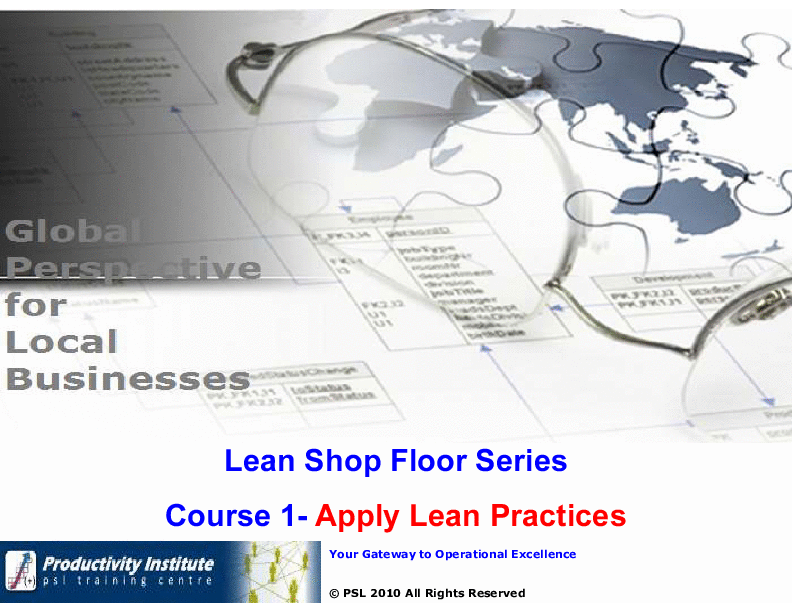 Lean Shop Floor YB Series - 1. Apply Lean Practices (35-slide PPT PowerPoint presentation (PPT)) Preview Image