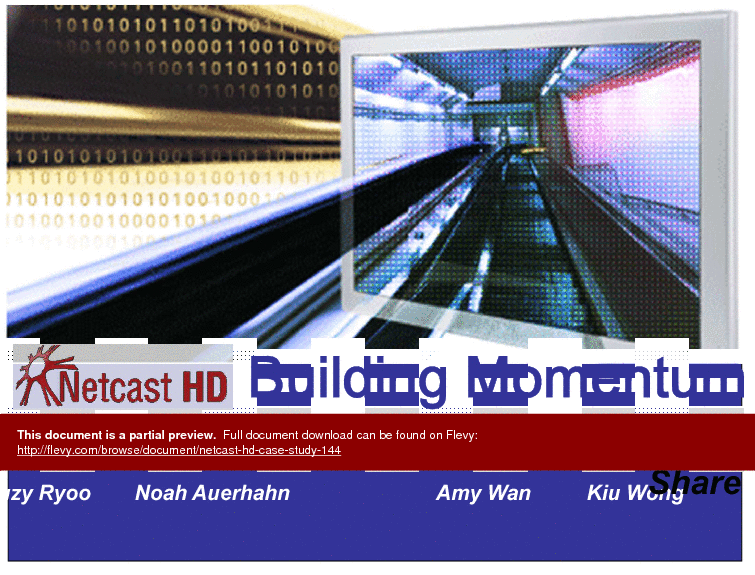 NetCast HD Case Study (32-slide PPT PowerPoint presentation (PPTX)) Preview Image