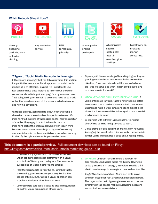 Social Media Marketing Guide (86-page PDF document) Preview Image
