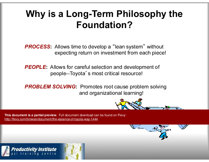 The Essence of Toyota Way (170-slide PPT PowerPoint presentation (PPT)) Preview Image