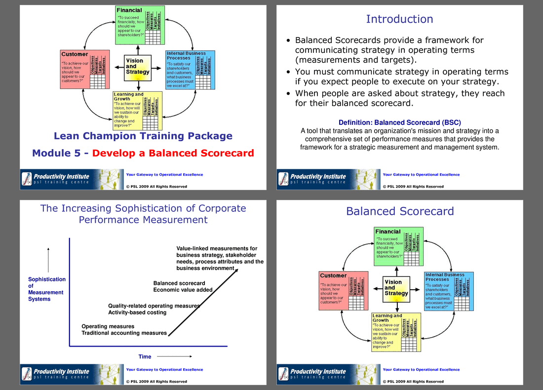 Lean Champion BB 5 - Develop a Balanced Scorecard (70-slide PPT PowerPoint presentation (PPTX)) Preview Image