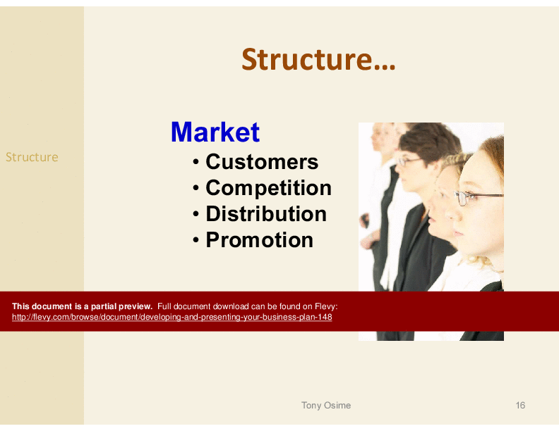 Developing & Presenting Your Business Plan (61-slide PowerPoint presentation (PPTX)) Preview Image