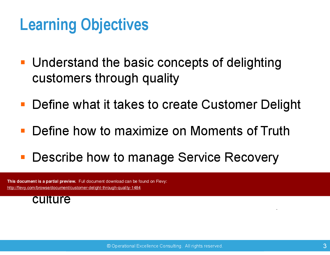 This is a partial preview of Customer Delight through Quality (44-slide PowerPoint presentation (PPTX)). Full document is 44 slides. 