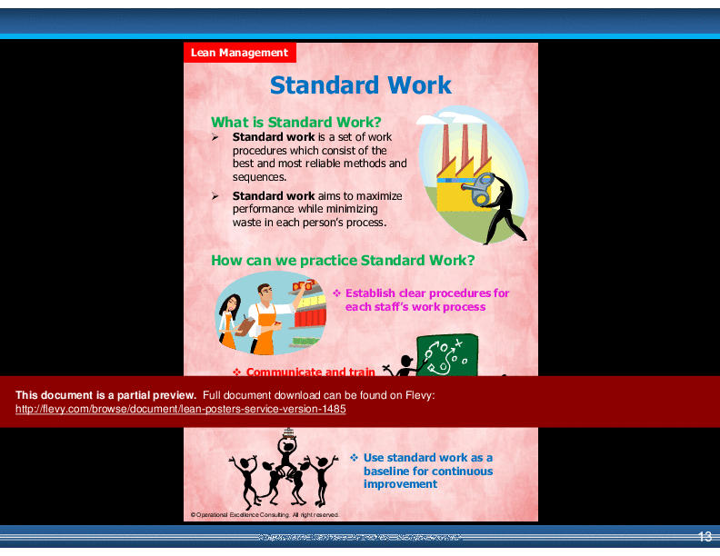 Lean Awareness Posters (Service Version) (20-slide PPT PowerPoint presentation (PPTX)) Preview Image