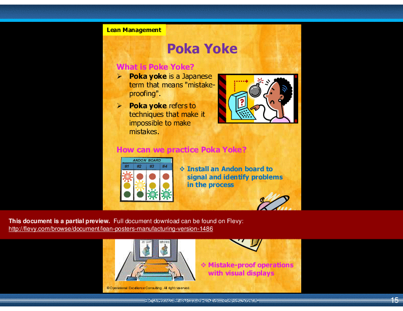 Lean Awareness Posters (Manufacturing Version) (20-slide PPT PowerPoint presentation (PPTX)) Preview Image