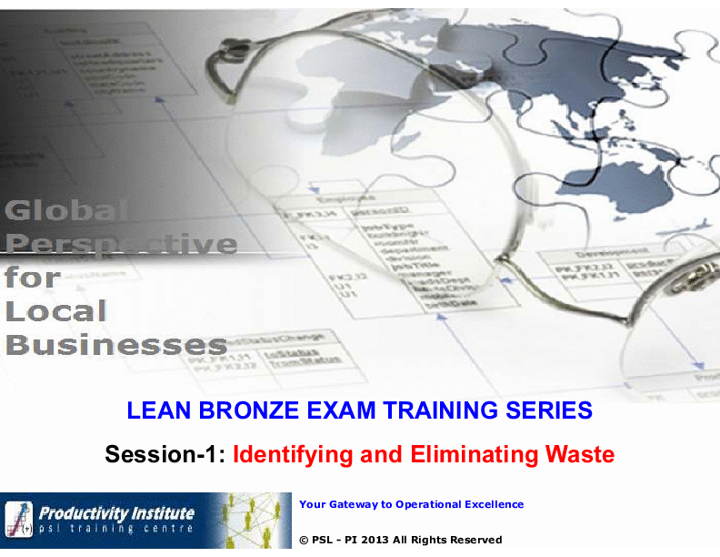 Lean BRONZE Exam Training Series - ALL in 1 (283-slide PPT PowerPoint presentation (PPT)) Preview Image
