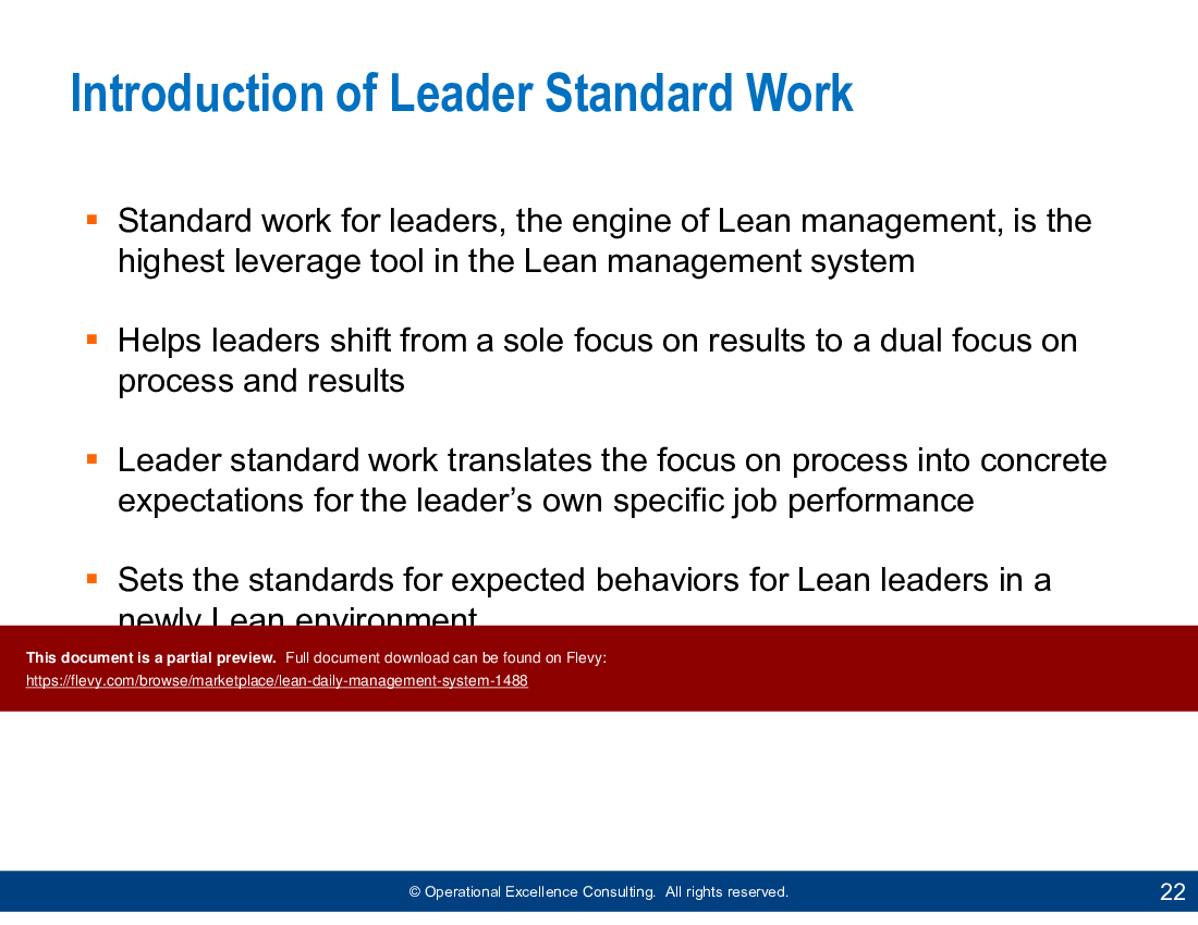 Lean Daily Management System (LDMS) (157-slide PowerPoint presentation (PPTX)) Preview Image