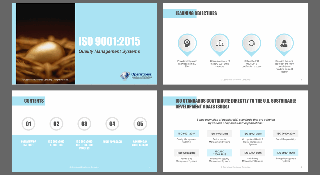 ISO 9001:2015 (QMS) Awareness Training (78-slide PPT PowerPoint presentation (PPTX)) Preview Image