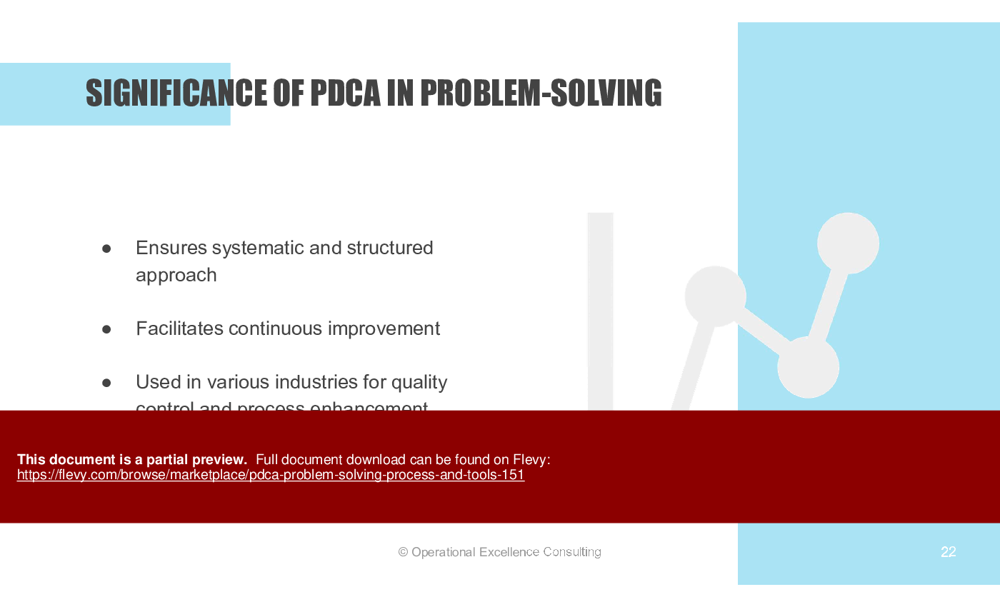 This is a partial preview of PDCA Problem Solving Technique & Tools (198-slide PowerPoint presentation (PPTX)). Full document is 198 slides. 