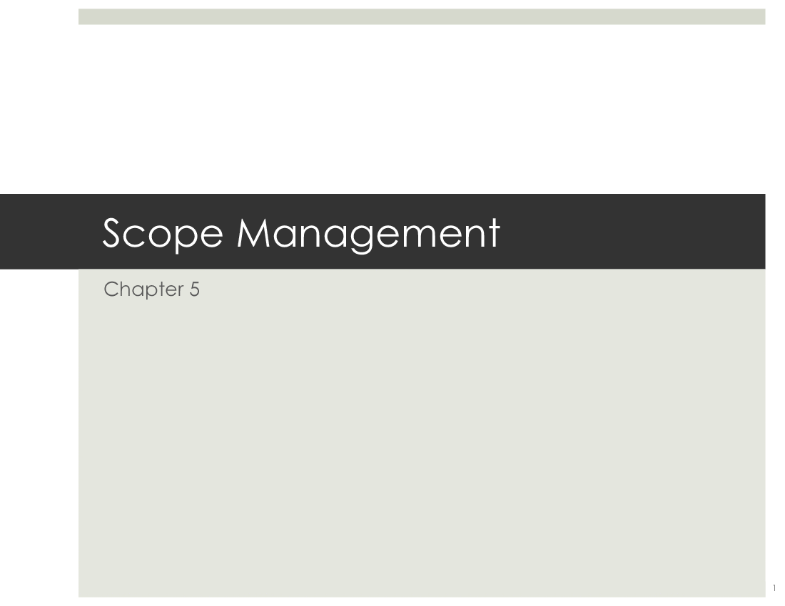 PMP Scope Management (Project Management Professional)