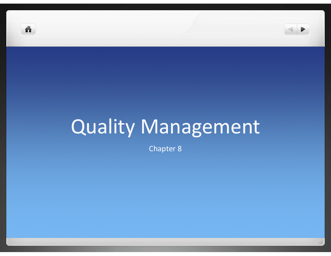 PMP Quality Management