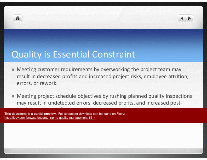 This is a partial preview of PMP Quality Management (80-slide PowerPoint presentation (PPTX)). Full document is 80 slides. 