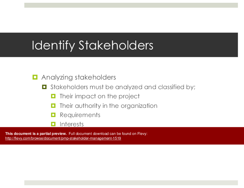 PMP Stakeholder Management (51-slide PowerPoint presentation (PPTX)) Preview Image