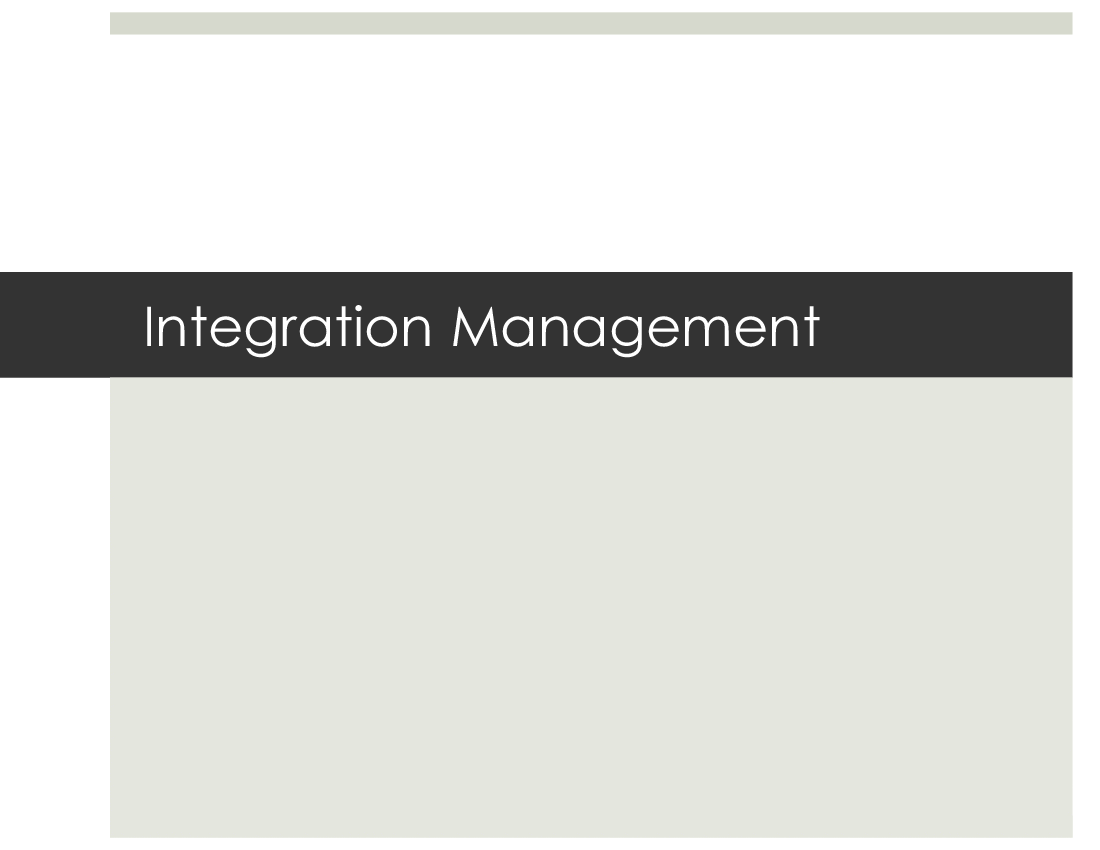 PMP Integration Management