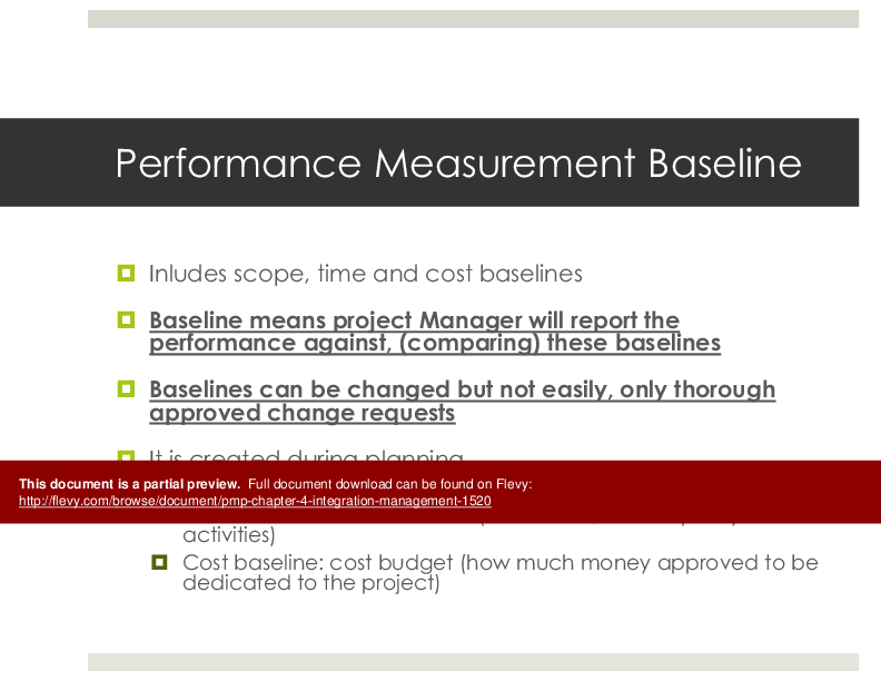 PMP Integration Management (58-slide PPT PowerPoint presentation (PPTX)) Preview Image