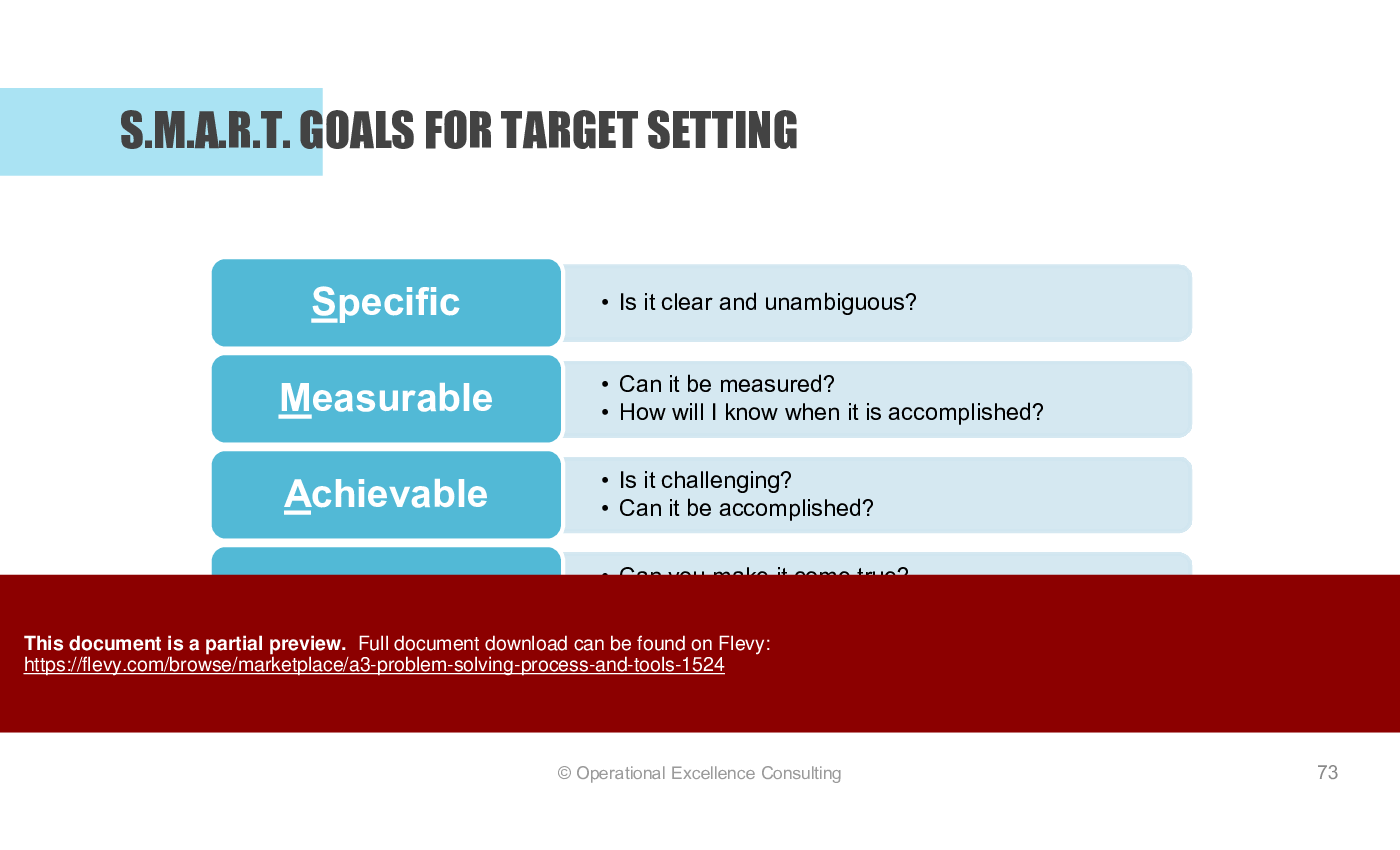 A3 Problem Solving Process & Tools (256-slide PPT PowerPoint presentation (PPTX)) Preview Image