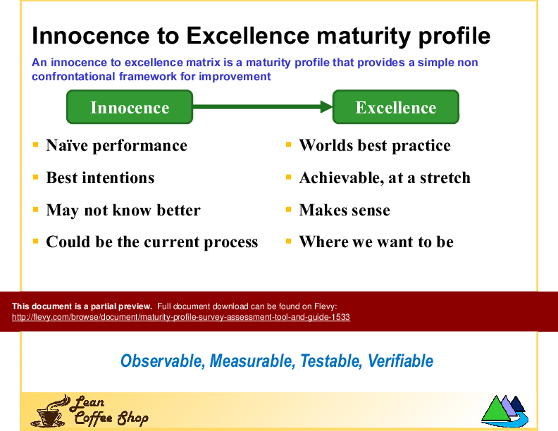 Maturity Profile Survey - Assessment Tool and Guide (35-slide PPT PowerPoint presentation (PPTM)) Preview Image