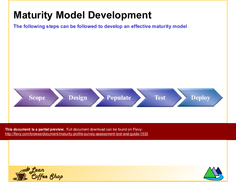 Maturity Profile Survey - Assessment Tool and Guide (35-slide PPT PowerPoint presentation (PPTM)) Preview Image
