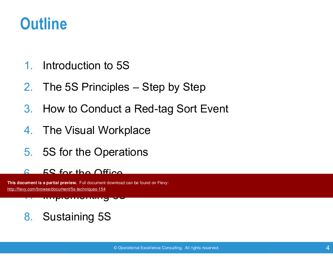 This is a partial preview of 5S Techniques (189-slide PowerPoint presentation (PPTX)). Full document is 189 slides. 