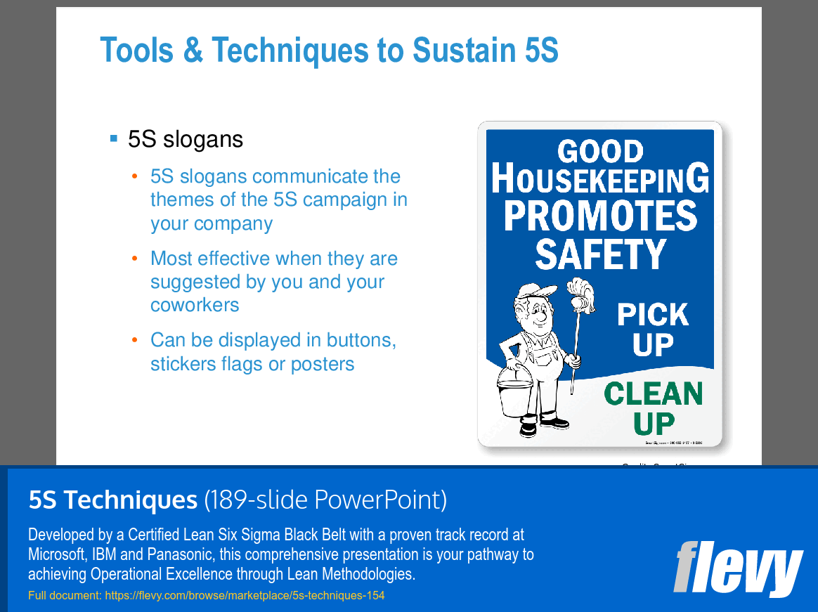 5S Techniques (189-slide PPT PowerPoint presentation (PPTX)) Preview Image