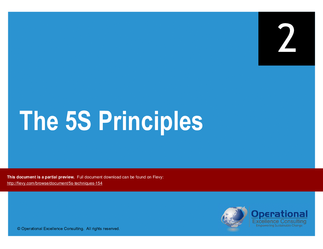 5S Techniques (189-slide PPT PowerPoint presentation (PPTX)) Preview Image