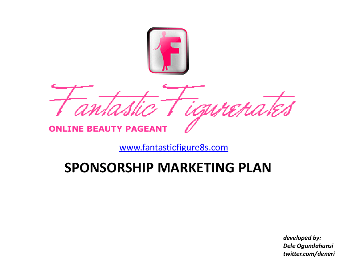 This is a partial preview of Sponsorship Marketing Plan for Online Beauty Pageant (18-slide PowerPoint presentation (PPTX)). Full document is 18 slides. 