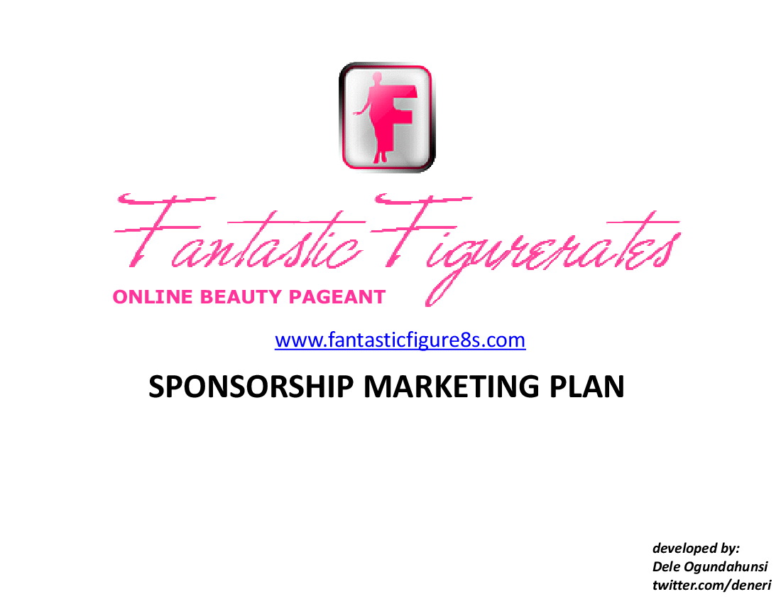 Sponsorship Marketing Plan for Online Beauty Pageant