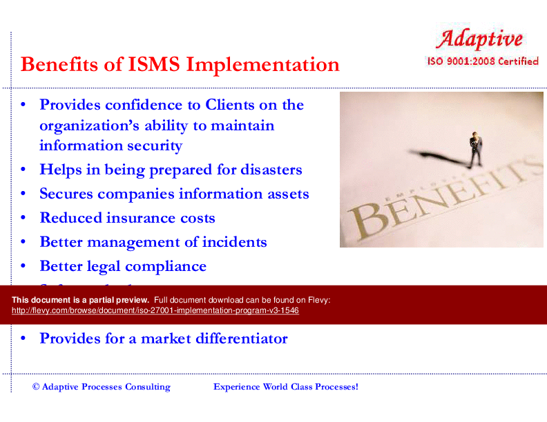 This is a partial preview of ISO 27001 Implementation Program (v3) (69-slide PowerPoint presentation (PPTX)). Full document is 69 slides. 