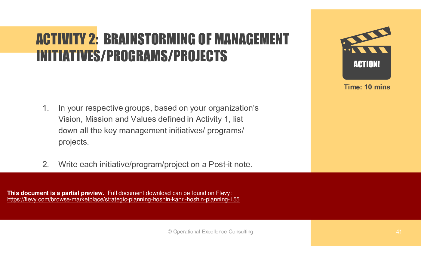 Strategic Planning: Hoshin Kanri (Hoshin Planning) (142-slide PowerPoint presentation (PPTX)) Preview Image