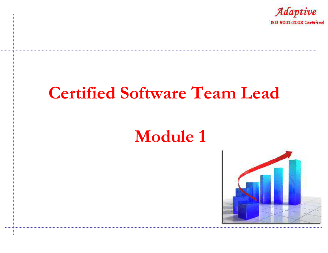 Certified Software Team Lead