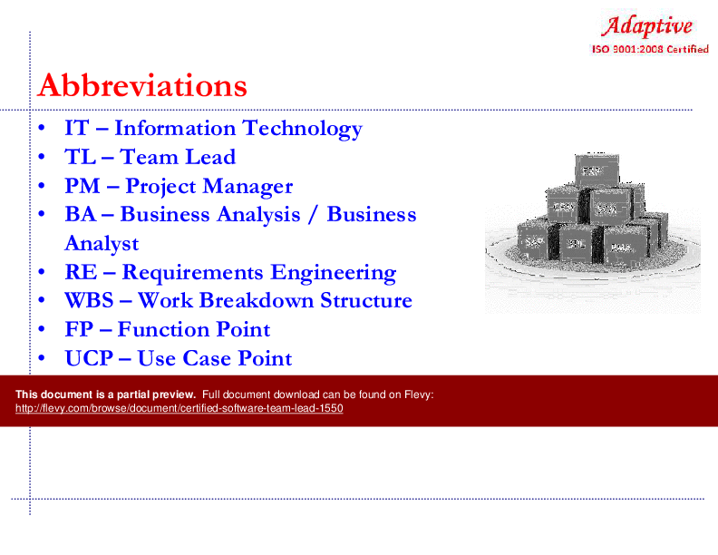 Certified Software Team Lead (162-slide PPT PowerPoint presentation (PPTX)) Preview Image