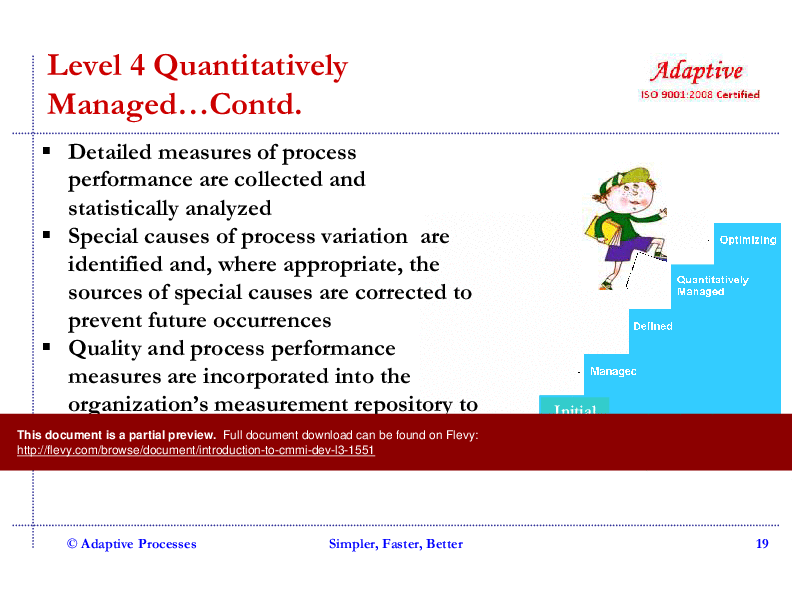 Introduction to CMMI - Dev L3 (90-slide PPT PowerPoint presentation (PPT)) Preview Image
