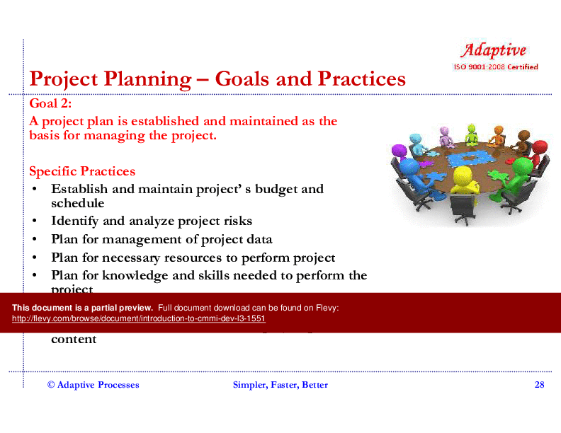 Introduction to CMMI - Dev L3 (90-slide PPT PowerPoint presentation (PPT)) Preview Image