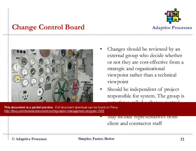 Configuration Management Program (53-slide PPT PowerPoint presentation (PPT)) Preview Image