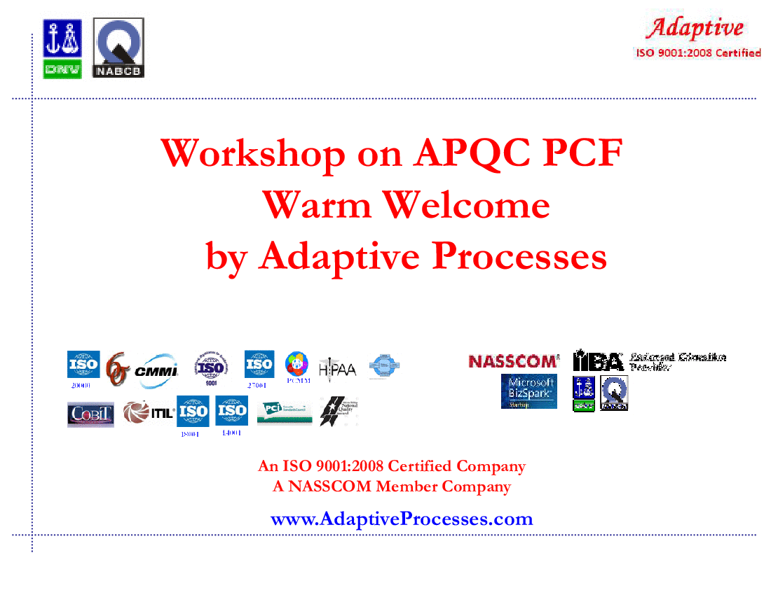 APQC PCF Program