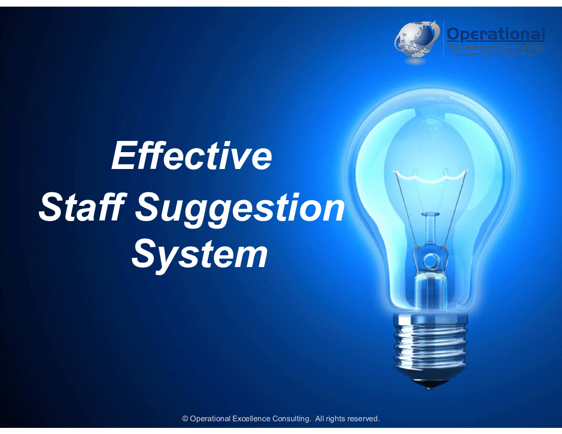 This is a partial preview of Effective Staff Suggestion System (Kaizen Teian) (211-slide PowerPoint presentation (PPTX)). Full document is 211 slides. 